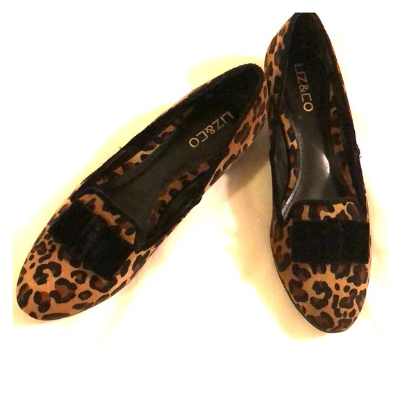 liz & co. Shoes - Animal print NWOT  leopard print low wedge flats